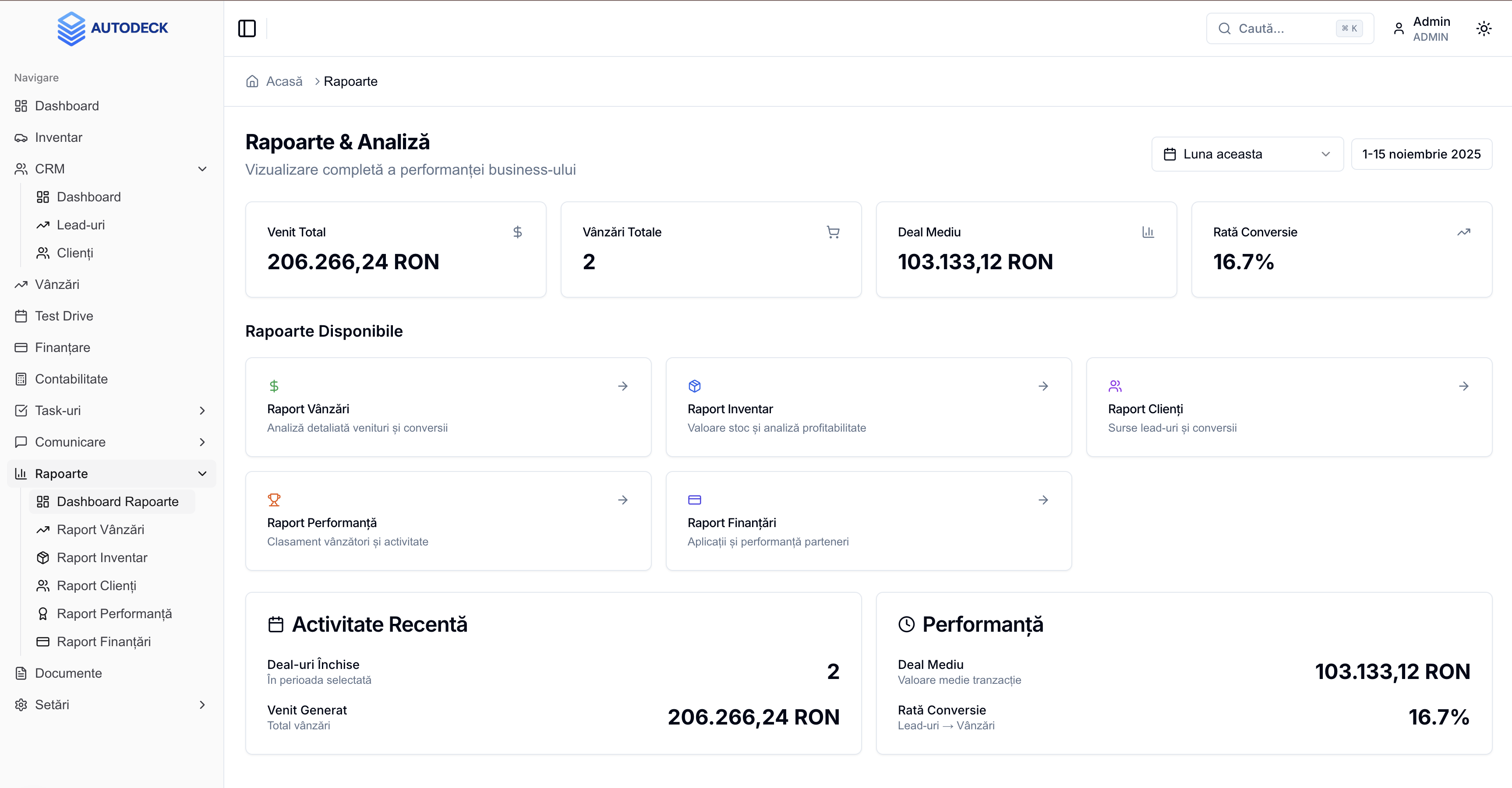 Rapoarte - Analize și statistici detaliate